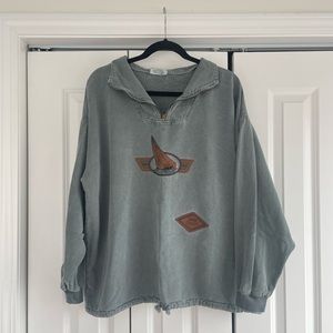 Vintage by Taylor USA Door County Quarter Zip Collar